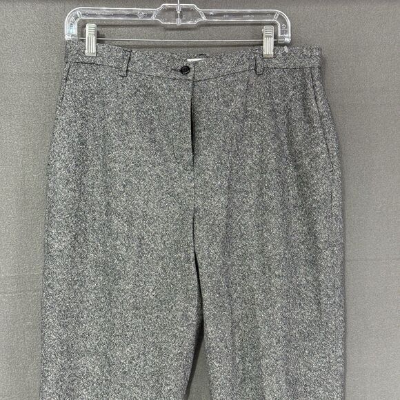 Y2K Prep Pendleton Pants Sz 10 Speckled Gray Virgin Wool Silk Trousers USA - Picture 2 of 10